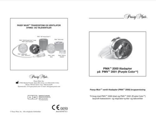 Danish Instruction Booklet PMA 2000